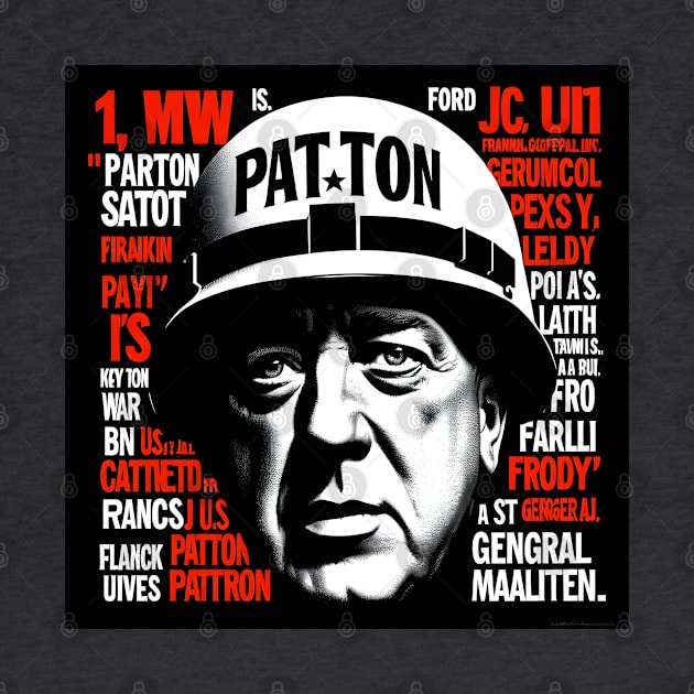 Digital Portrait of General George S. Patton, Jr. by AlexBRD